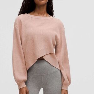 NEW! Lululemon Reversible Crossover Sweater Warm Beige Size Small $128